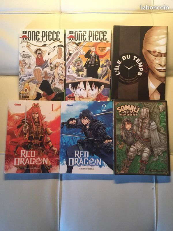 Lot de 6 manga (One Piece, Red Dragon...) (image 1)