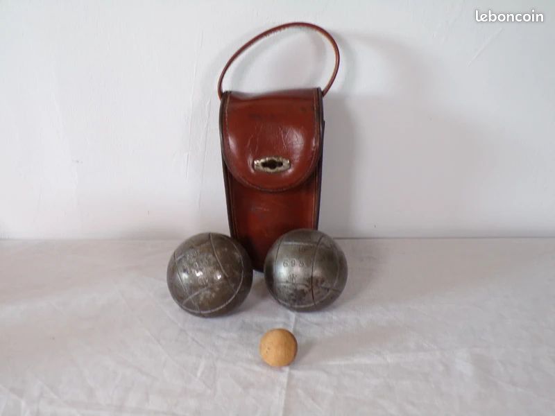 F3/ Ancienne fausse doublette de boules OBUT vintage C87 et T60 1/2