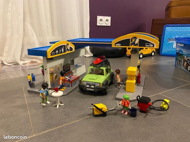 PLAYMOBIL 70201 Station-Service City Life - Garage Avec Pompe à Carburant Et Véhicule Tout-Terrain
