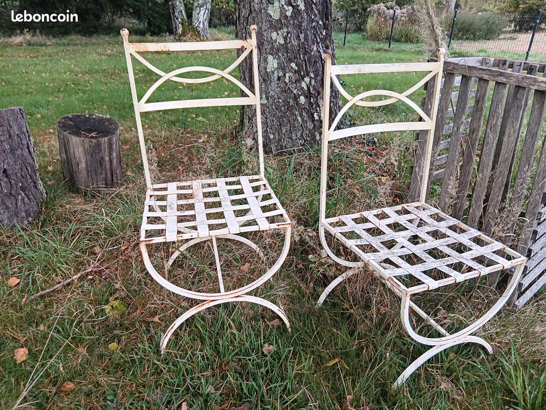 4 Chaises de jardin en fer (image 1)
