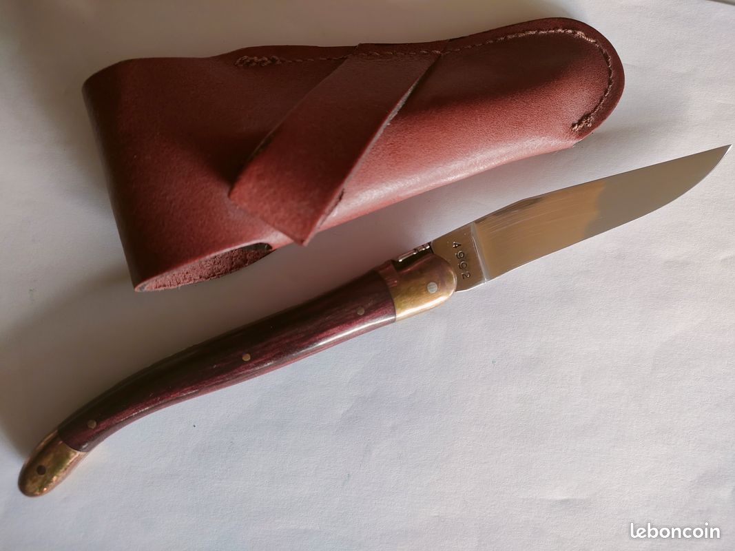 Couteau Laguiole numéroté + étui en cuir (image 2)