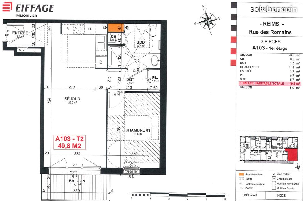 Parking 2 pièces 49 m² · à Reims · 49 m² · 735 €/mois