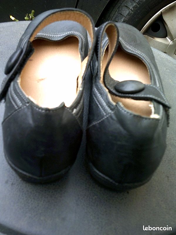 Ballerines cuir noires Confort MOOVA P.39 (image 4)