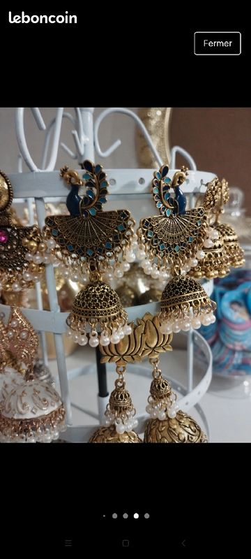 Boucles d'oreilles jhumka neuve (image 8)