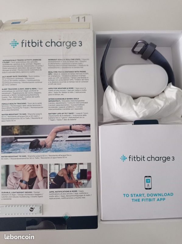 Montre connectée FITBIT CHARGE 3 TBE (image 2)