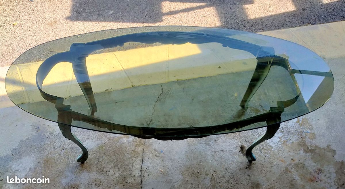 Table basse en fer forgé (image 1)
