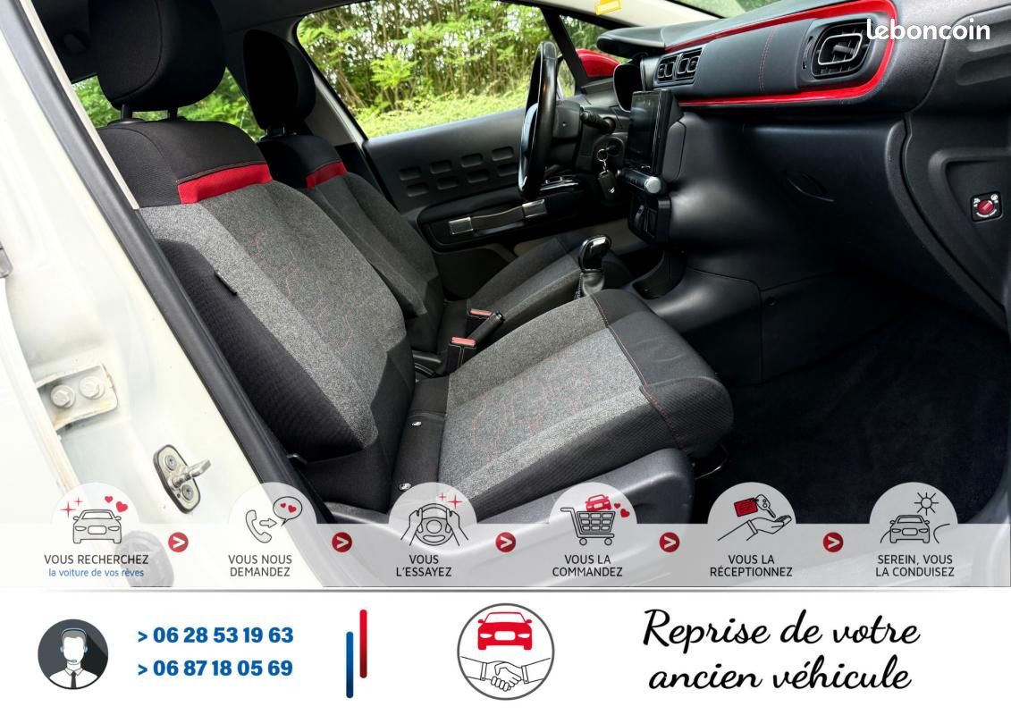 Citroën C3 III 1.2 VTi 12V 82 cv White&Red Color*Crit'Air 1*Ct Kit Distribution Entretien Complet... (image 7)