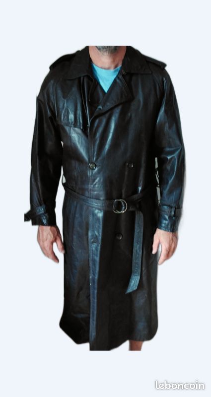 Manteau cuir Mac Douglas Maron foncé Vêtements