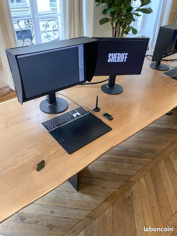 Table de Réunion Bureau de Travail Bois Massif Sur Mesure (image 6)