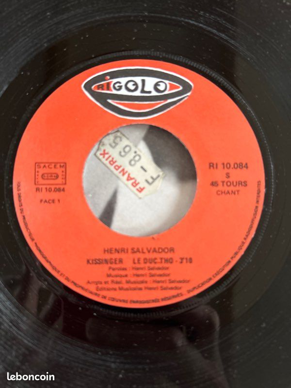 Vinyle Henri Salvador - Kissinger - Le Duc Tho (image 3)
