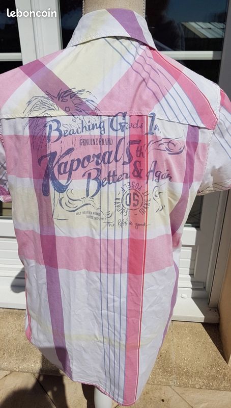 Chemise Kaporal 100% Coton Blanc Taille 16 Ans - Très Bon état Occasion