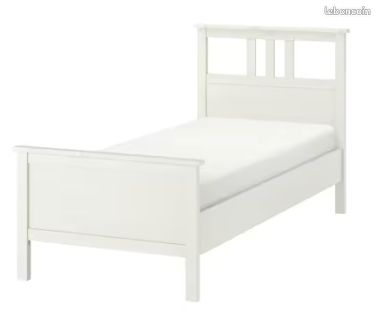 Lit blanc hemnes lindbaden (urgent à vendre ) (image 1)