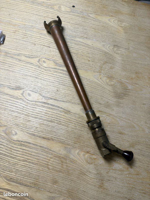 Buse en cuivre vintage pour tuyau d'incendie, buse en cuivre pour tuyau d'incendie, robinet d'eau de pompier (image 3)