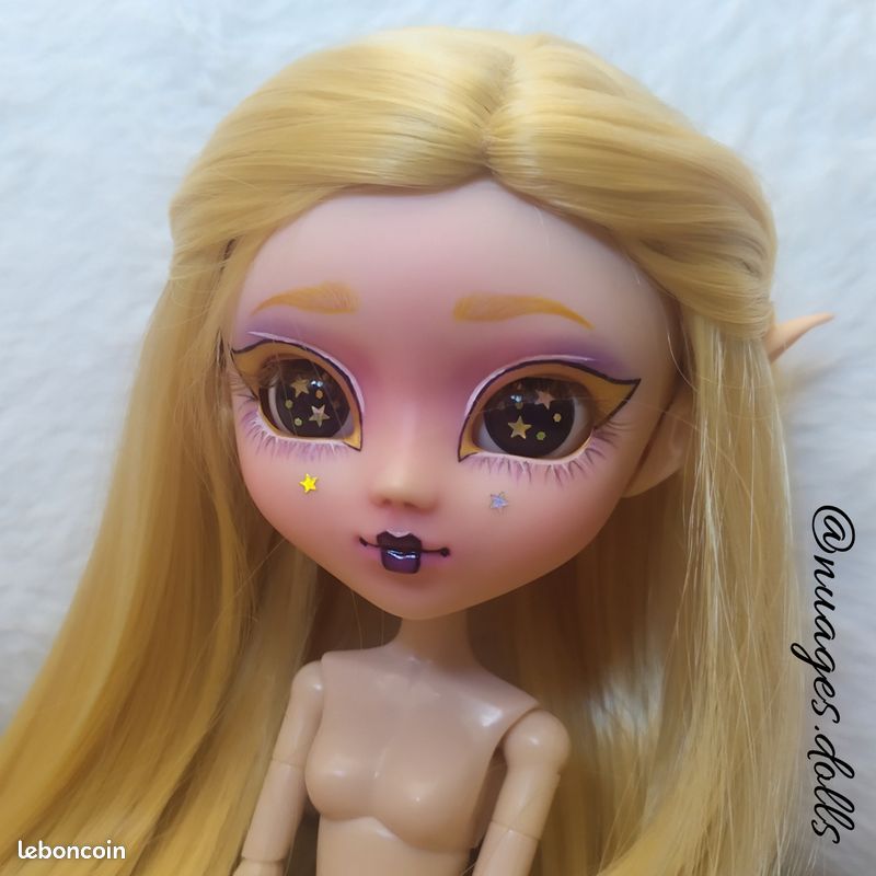 Tête De Poupée Pullip Full Custo - Occasion - Pour Customisation Ou Pièces