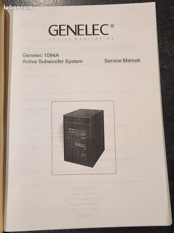 1094a Active Genelec 1094 Klipsch THX Ultra2 Home Theatre Speaker