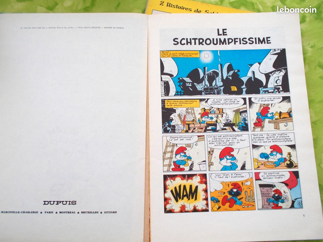 Lot de 2 Bédé Schtroumpfs Vintages par Total (image 4)