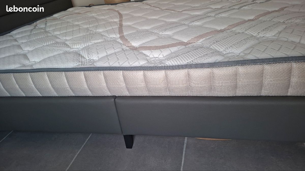 Lit et matelas 2 personnes neuf (image 2)