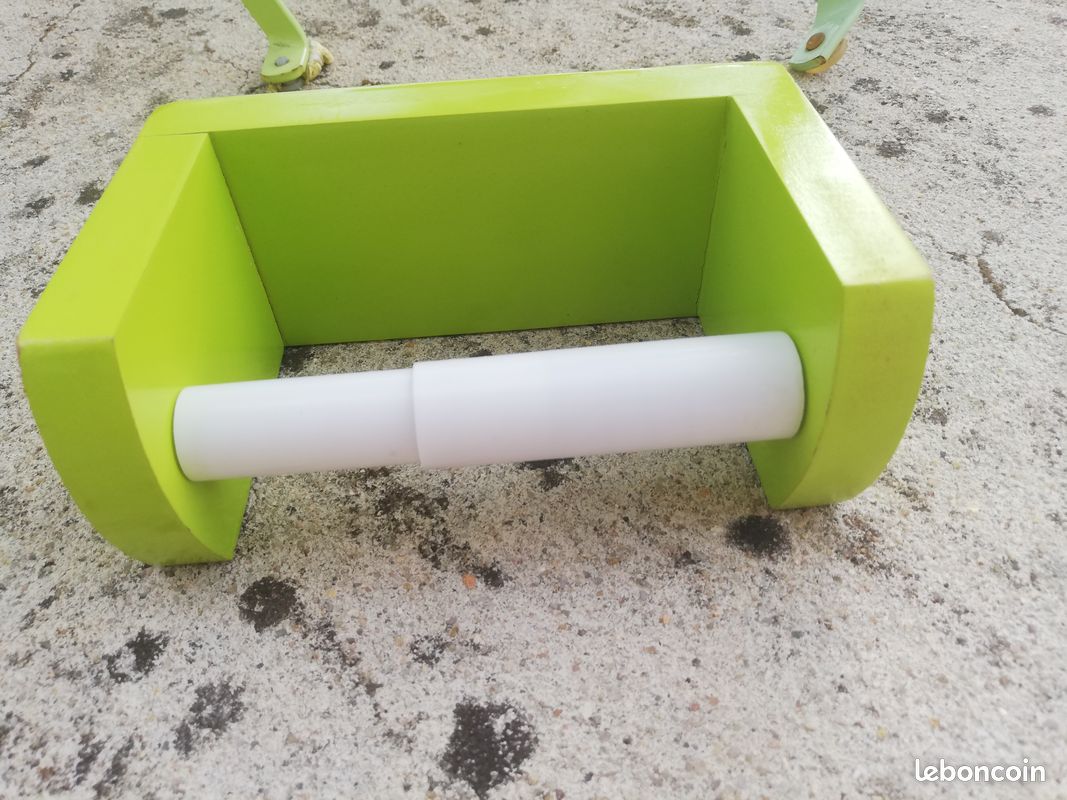Dérouleur papier toilette bois Vert sans couvercle (image 2)