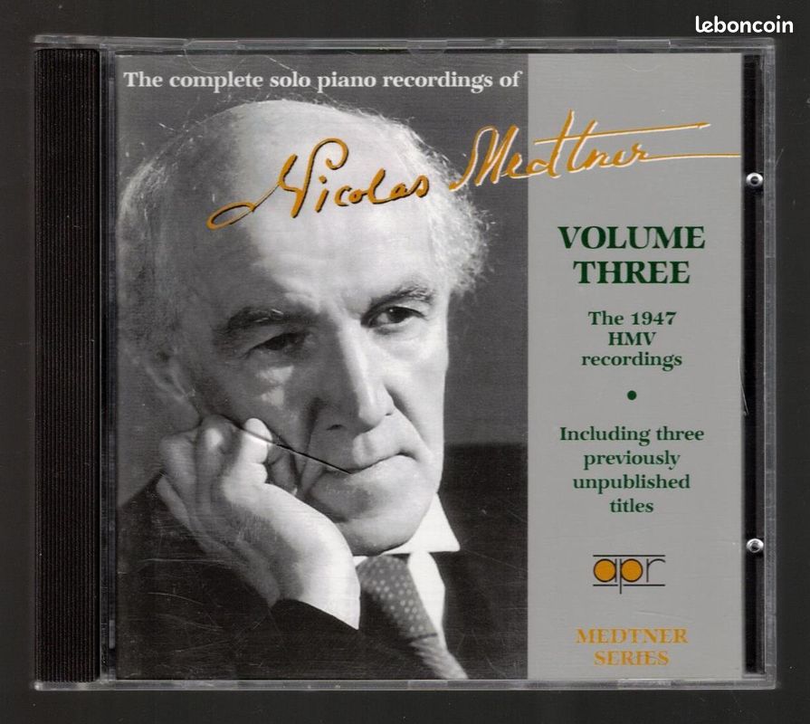 Nicolas Medtner, intégrale des enregistrements pour piano seul, vol. 3 [1 CD APR] (image 1)