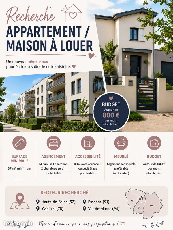Appartement 3 pièces 37 m² · à Châtillon · 37 m² · 850 €
