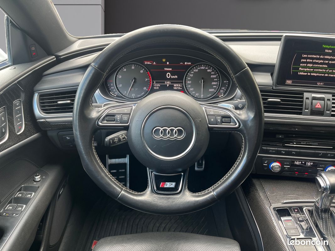 AUDI S7 SPORTBACK 4.0 TFSI 420ch QUATTRO S TRONIC 7 Sièges à mémoire chauffants ventilés Pack carbone Clim 4 zones Attelage amovible (image 13)