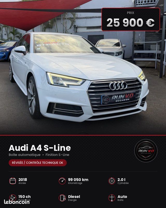Audi A4 2.0l TDI 150cv S-Line Boîte Auto (image 1)