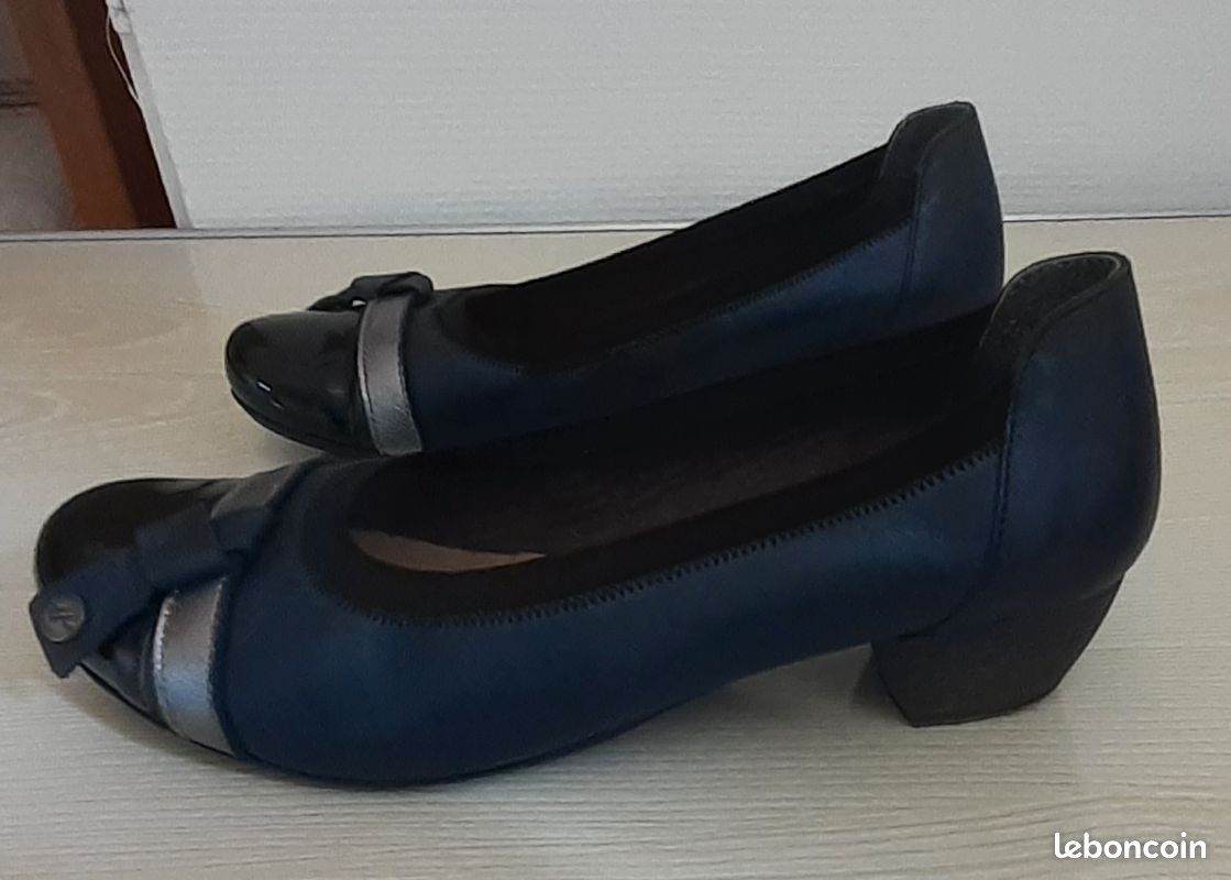 Ballerines cuir à talon 3 cm HIRICA 38 (image 4)