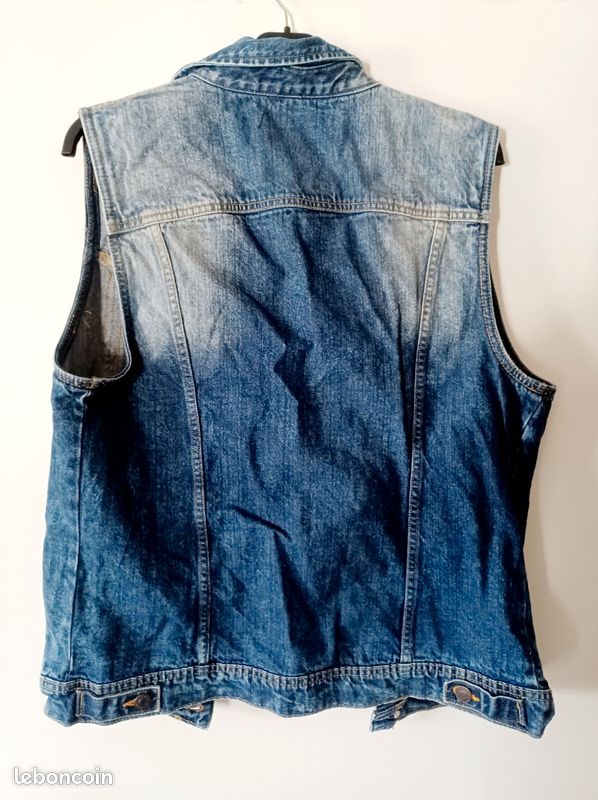 Veste Jean sans manche Bershka Denim - taille M (image 2)