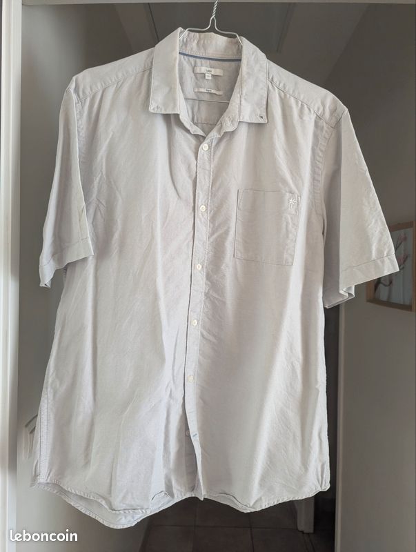 Vend chemise en coton pour homme avec manches courtes de chez Jules xl (image 1)
