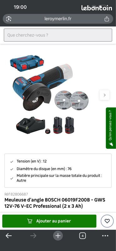 Bosch gws meuleuse d’angle (image 4)