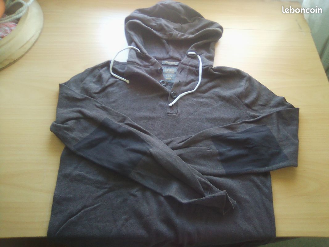 Pull à capuche marron Bonobo (image 1)
