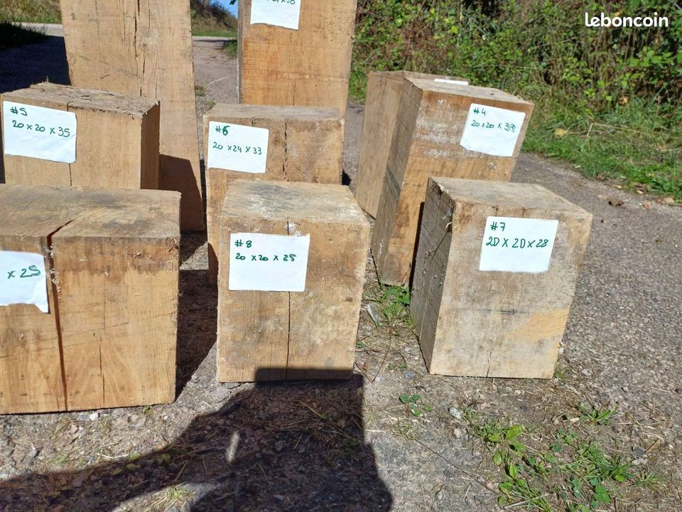 Lot de cubes en chêne massif bruts (image 2)