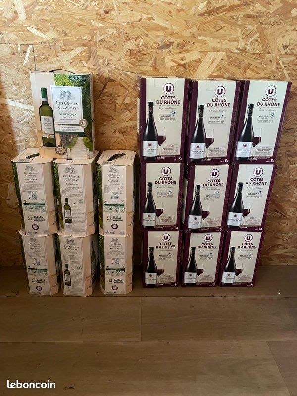 Lot de cubis de vin rouge et blanc (image 1)