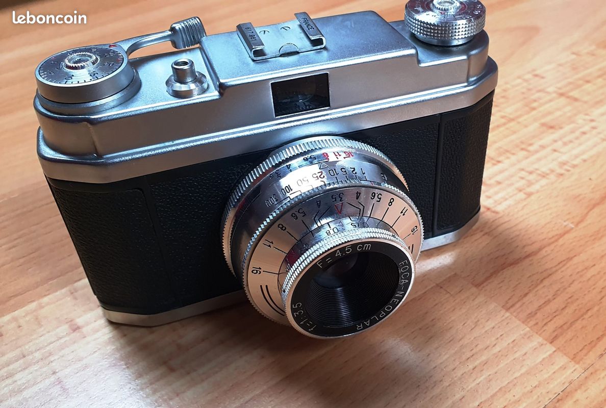 Appareil Photo Vintage FOCA SPORT - Objectif NEOPLAR 1:2.8 F=4.5cm - Format 35mm, étui Inclus - Occasion Bon état