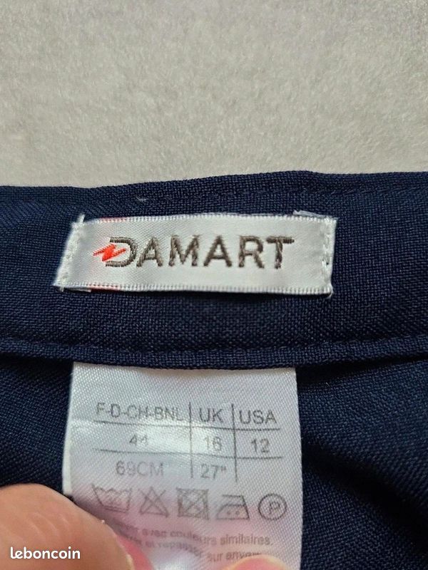 Pantalon de tailleur femme damart bleu marine taille 44 (image 3)