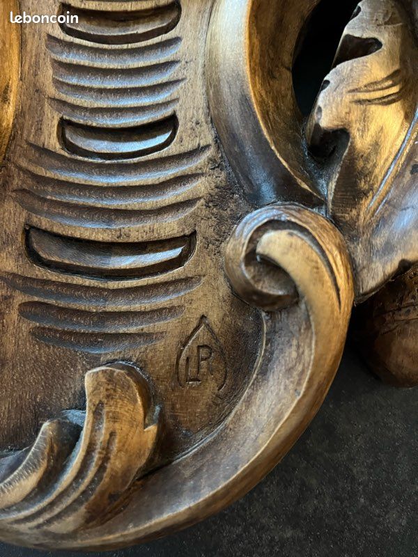 Montre murale en bois fait par artisan Lucien Raugel (image 2)