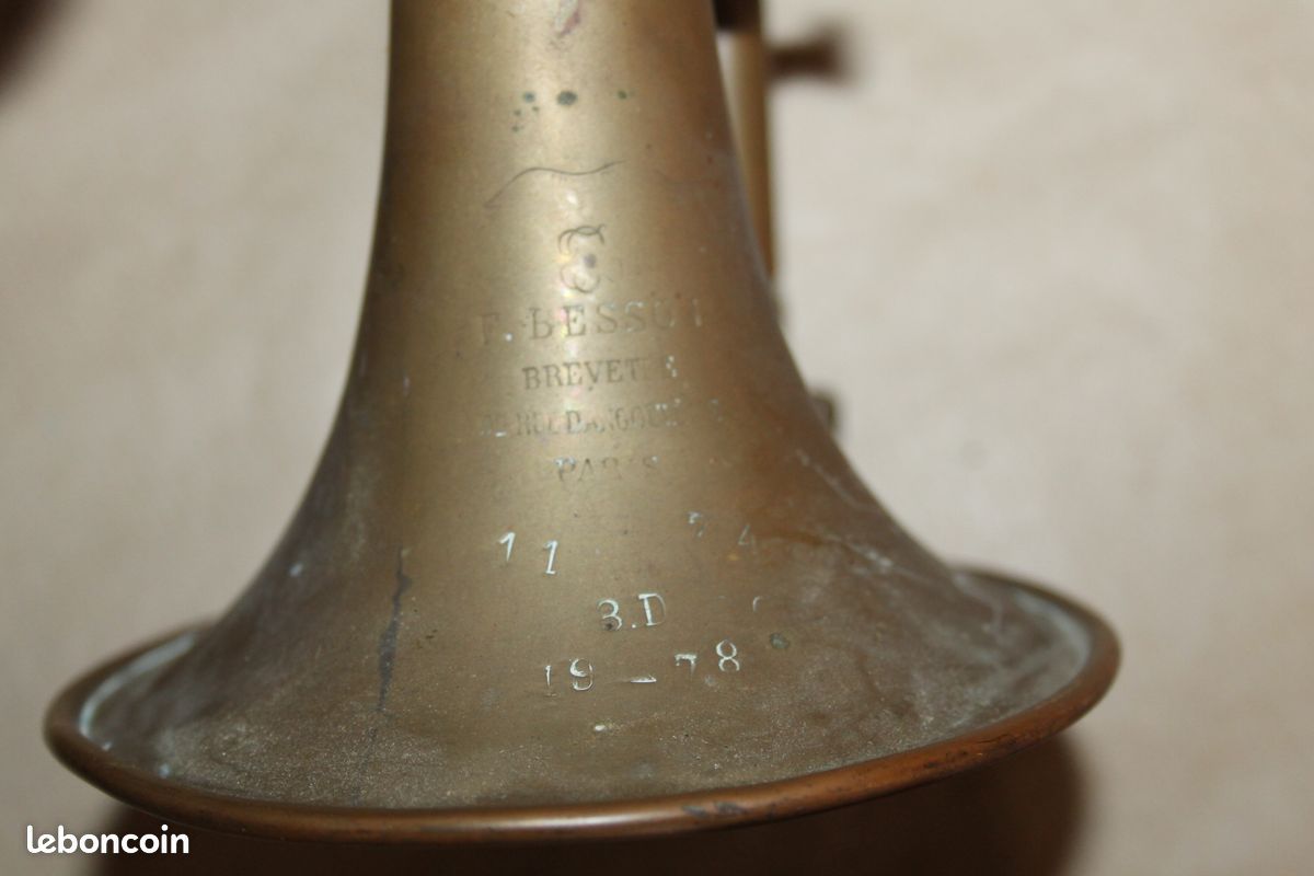 Ancien cornet à pistons F. Besson pour restauration ou récupération bloc pistons avant 1887 (image 10)