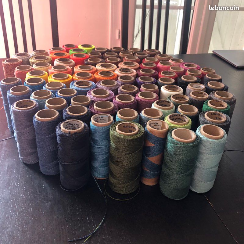 Lot De 6 Bobines De Fil LINHASTIA Pour Micromacramé – 0,75 Et 1 Mm
