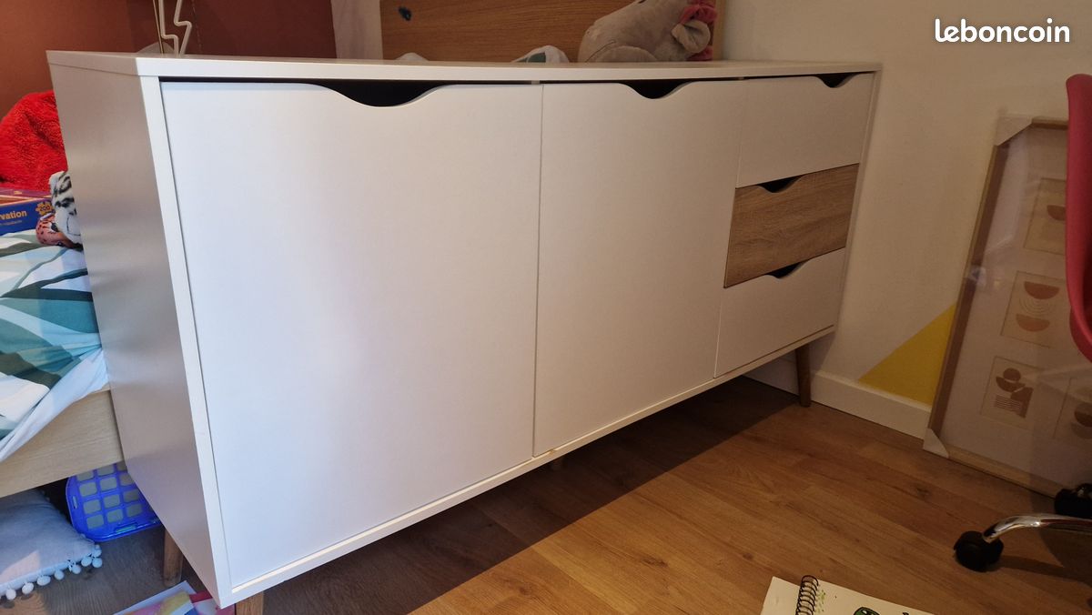 Meuble bas blanc très bon état (image 1)