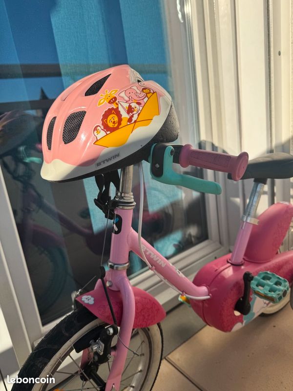 Vélo Enfant Velo Licorne 14 Pouces Vélo Fille 3-5 Ans BTWIN 14