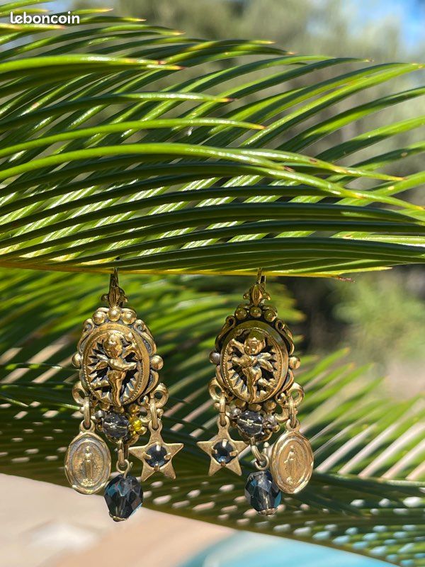 Boucles D'oreilles Vintage Réminiscence - Fermoir Clips, Couleur Argenté, Occasion