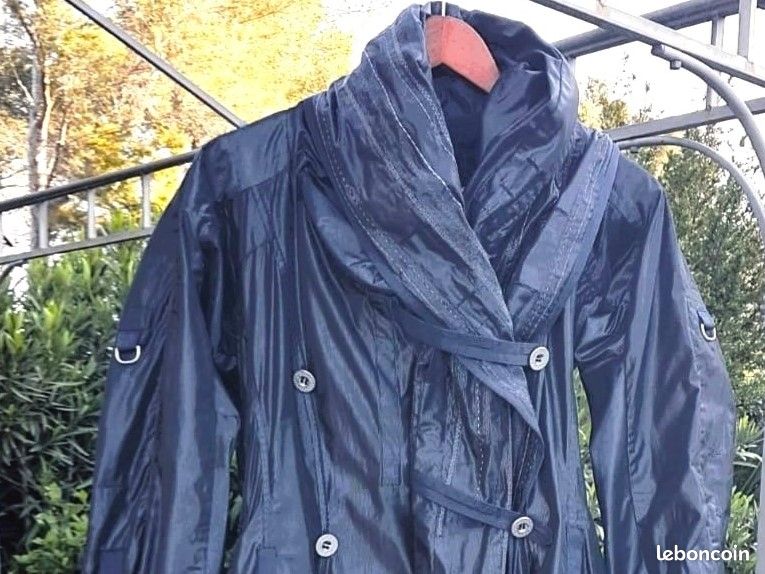 Veste Bleue à Rayures Marithé + François Girbaud Taille 40 - Style Décontracté En Coton Pour Femme