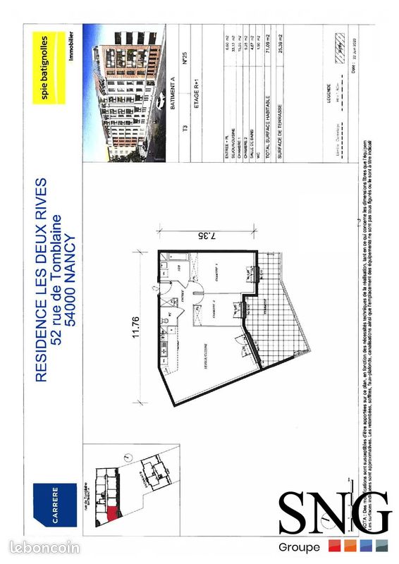 Appartement 3 pièces 71 m² · à Nancy · 71 m² · 901 €/mois