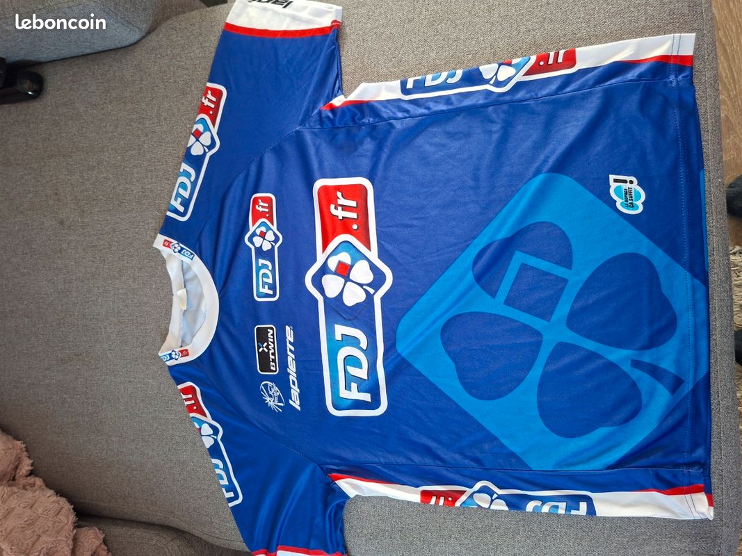 Maillot Cycliste Intégral FDJ 1997 - Moa - Manche Longue - Taille S - Blanc/Bleu