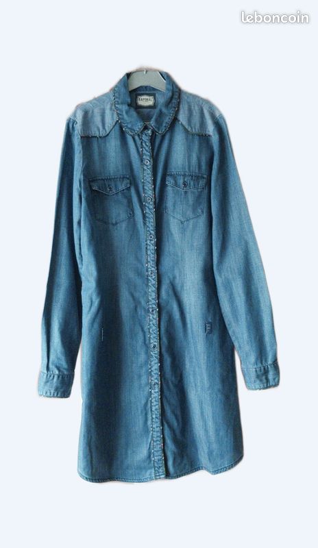 Robe Bleue Taille XS - Marque KAPORAL - Longueur Mi-mollet (midi) - Neuve Avec étiquettes