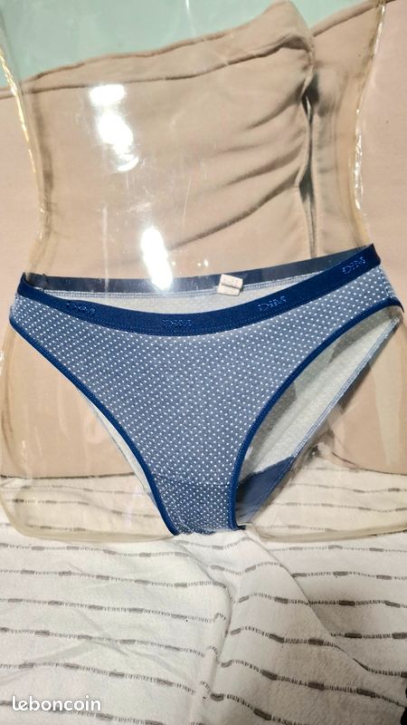Culotte bleu marine à pois, 36/38, Dim (image 1)
