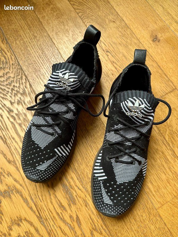 Sneakers Adidas Adidas Zx Flux Blanche Et Noir Basket Adidas Noire