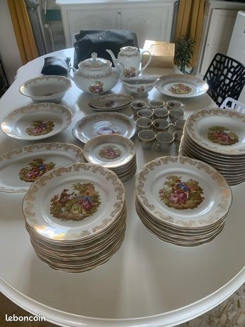 Service De Table Complet Limoges – Porcelaine – Vaisselle Ancienne – COMPLET