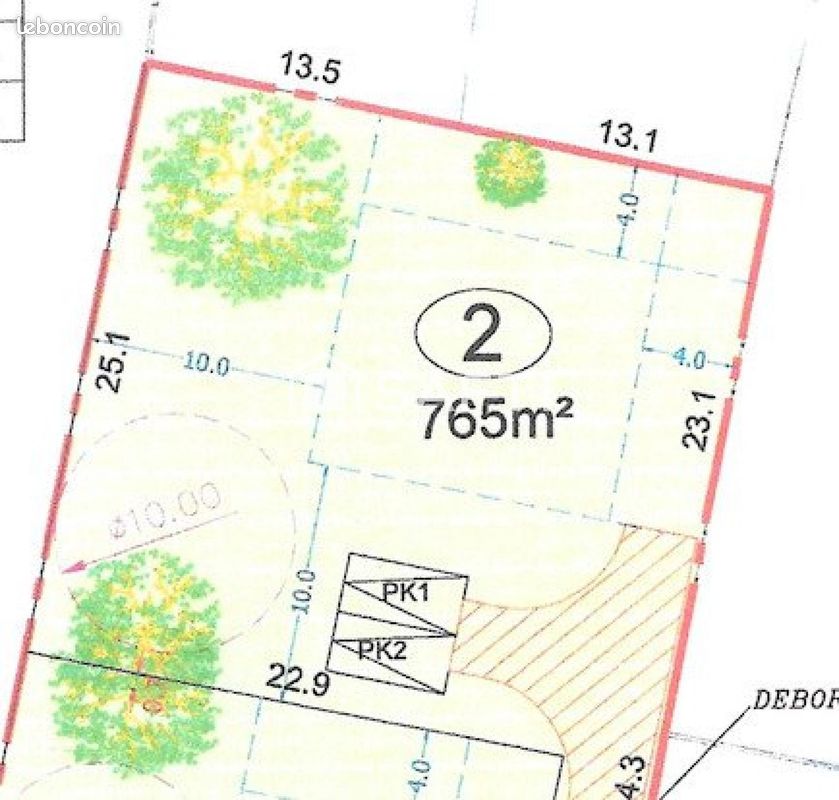 Terrain 765 m² · à Saint-Médard-en-Jalles · 765 m² · 260 000 €