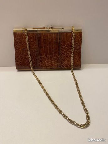Pochette De Soirée Vintage TEXIER – Satin Noir, Fermoir Doré, Accessoire Cocktail